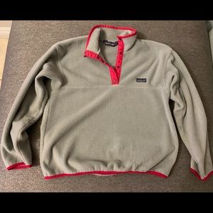 Patagonia Gray/Pink Fleece Pullover